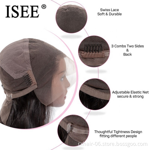 High Quality 10A 9A 8A Weaves Women Natural Goodyard Skin Full Lace Cut Short Straight Bob Human Hair Remy Raw Indian Lace Wig